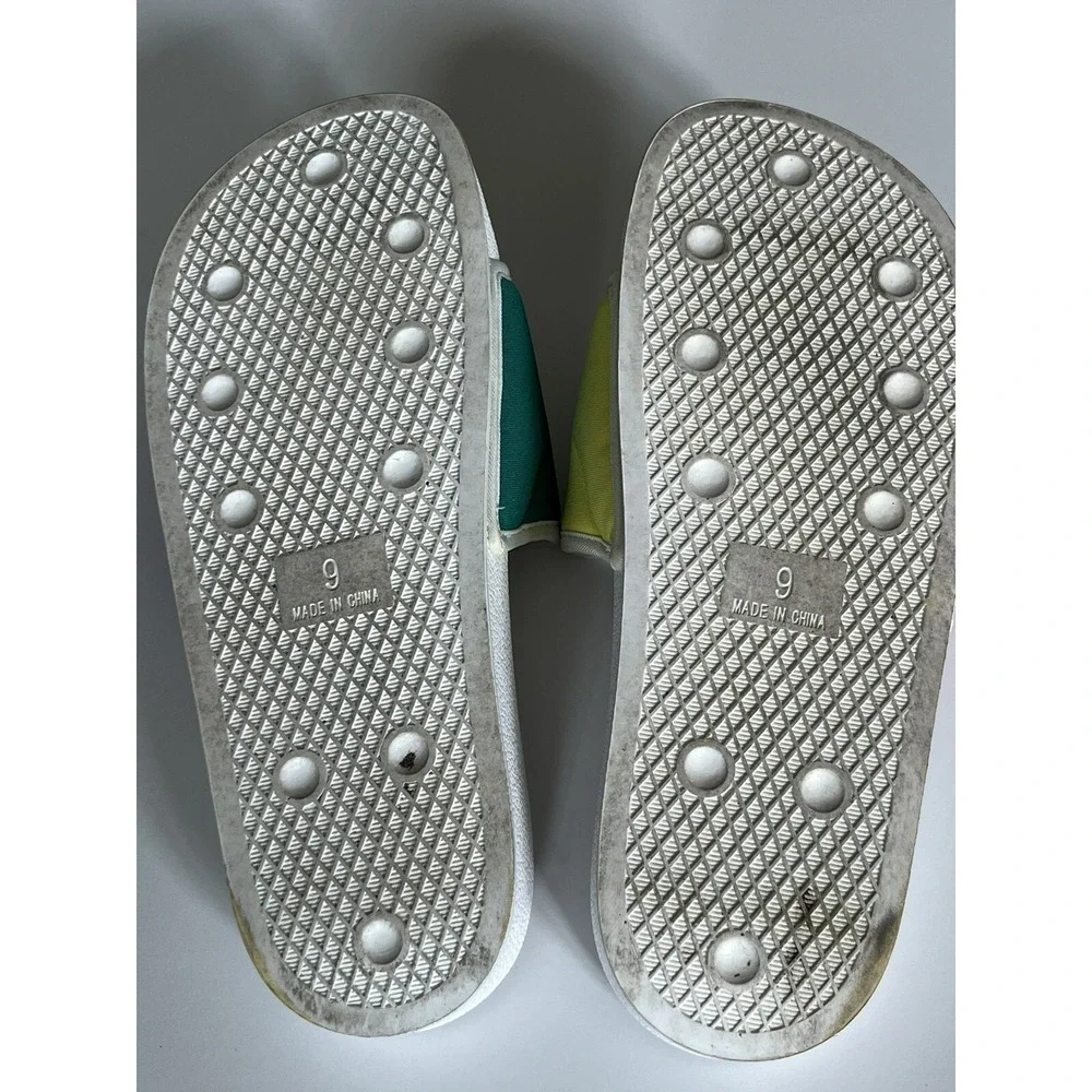 Adidas Slides Men's 9 Sandals Love United Rainbow Pride Slip On‎